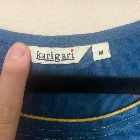 Karigari women's M deep turquoise gold trim kurta EUC - Picture 5 of 7